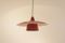 Mid-Century Dutch Red Metal Pendant Lamp from Philips 9
