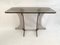 Aluminum and Smoked Acrylic Glass Console 2