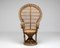 Vintage Handcrafted Wicker Emmanuelle Peacock Chair 11