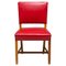 Rote Stühle von Rud. Rasmussen für Kaare Klint, 4er Set 1
