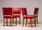 Rote Stühle von Rud. Rasmussen für Kaare Klint, 4er Set 2