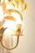Vergoldete Palmen Wandlampen aus Metall, 1950er, 2er Set 6
