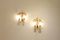 Golden Metal Palm Tree Wall Sconces, 1950s, Set of 2, Image 2