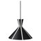 Bloom Black Noir and White Stripes Pendant from Warm Nordic 1