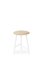 Small Pebble Bar Stool in Oiled Ash and Pure White from Warm Nordic 2