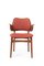 Gesture Chair in Canvas & Teak Oiled Oak, Peachy Pink by Hans Olsen for Warm Nordic, Image 2