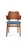 Gesture Chair in Vidar & Teak Oiled Oak, Denim Blue by Hans Olsen for Warm Nordic 2