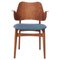 Gesture Chair in Vidar & Teak Oiled Oak, Denim Blue by Hans Olsen for Warm Nordic, Image 1