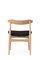 Cow Horn Chair in Oak & Black Leather by Warm Nordic 3
