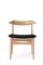 Cow Horn Chair in Oak & Black Leather by Warm Nordic, Image 2