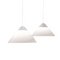 Lampade a sospensione Opala di Hans J. Wegner per Louis Poulsen, anni '70, set di 2, Immagine 1