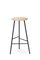 Large Pebble Bar Stool in Smoked Oak, Black by Warm Nordic 3