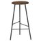 Large Pebble Bar Stool in Smoked Oak, Black by Warm Nordic 1