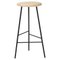 Large Pebble Bar Stool in Oiled Ash, Black by Warm Nordic 1