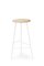 Large Pebble Bar Stool in Oiled Ash, Black by Warm Nordic 3