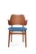 Gesture Chair in Vidar & Teak Oiled Oak, Sea Blue by Hans Olsen for Warm Nordic 2