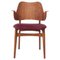 Gesture Chair in Vidar & Teak Oiled Oak, Bordeaux by Hans Olsen for Warm Nordic 1