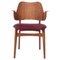 Gesture Chair in Vidar & Teak Oiled Oak, Bordeaux by Hans Olsen for Warm Nordic, Image 1