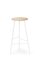 Large Pebble Bar Stool in Oiled Ash, Pure White by Warm Nordic 2