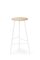 Large Pebble Bar Stool in Oiled Ash, Pure White by Warm Nordic, Image 2