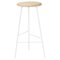 Large Pebble Bar Stool in Oiled Ash, Pure White by Warm Nordic 1