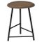 Small Pebble Bar Stool in Smoked Oak, Black by Warm Nordic, Image 1