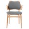 Gesture Chair in Canvas & White Oiled Oak, Grey Melange by Hans Olsen for Warm Nordic 1