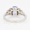 French Modern Platinum Ring with Tanzanite and Diamonds, Image 13