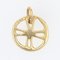 18 Karat Yellow Gold Wheel Charm Pendant, 1960s 2