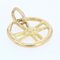 18 Karat Yellow Gold Wheel Charm Pendant, 1960s 4