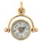 18 Karat Yellow Gold Compass Charm Pendant, 1960s 1