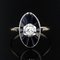 French Art Deco 18 Karat Yellow Gold Ring with Sapphire and Diamond, 1925s 3