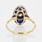 French Art Deco 18 Karat Yellow Gold Ring with Sapphire and Diamond, 1925s 11