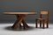 Solid Elm T21 Round Dining Table Pierre Chapo, France, 1973, Image 5