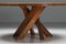 Solid Elm T21 Round Dining Table Pierre Chapo, France, 1973 8