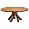 Solid Elm T21 Round Dining Table Pierre Chapo, France, 1973, Image 1