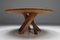 Solid Elm T21 Round Dining Table Pierre Chapo, France, 1973 7