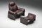 Proposals P60 Lounge Chair with Ottoman by Vittorio Introini for Saporiti, Set of 3 7