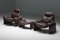 Proposals P60 Lounge Chair with Ottoman by Vittorio Introini for Saporiti, Set of 3 2