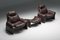 Proposals P60 Lounge Chair with Ottoman by Vittorio Introini for Saporiti, Set of 3 3
