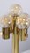 Italienische Messing Stehlampe mit 5 Muranoglas Kugeln von Gaetano Sciolari, 1970er 9