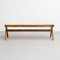 057 Civil Bench in Wood and Woven Viennese Cane by Pierre Jeanneret for Cassina 2