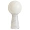 Lampe Conique Artisanale avec Sphère en Marbre de Carrare Blanc de Fiam 1