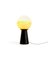 Lampe Conique Artisanale avec Sphère en Marbre Marquina Noir de Fiam 2