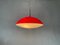 Rote Pop Art Deckenlampe von Temde, Schweiz, 1960er 3
