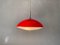 Rote Pop Art Deckenlampe von Temde, Schweiz, 1960er 10