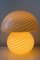 Gelbe Vintage Swirl Mushroom Lampe von Vetri Murano 2