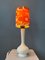 Mid-Century Space Age Desk Lamp with Textile Shade and Porcelain Base 4