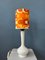 Mid-Century Space Age Desk Lamp with Textile Shade and Porcelain Base 7