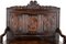 Carved Hall Oak Bench Cabinet, 1800s 3